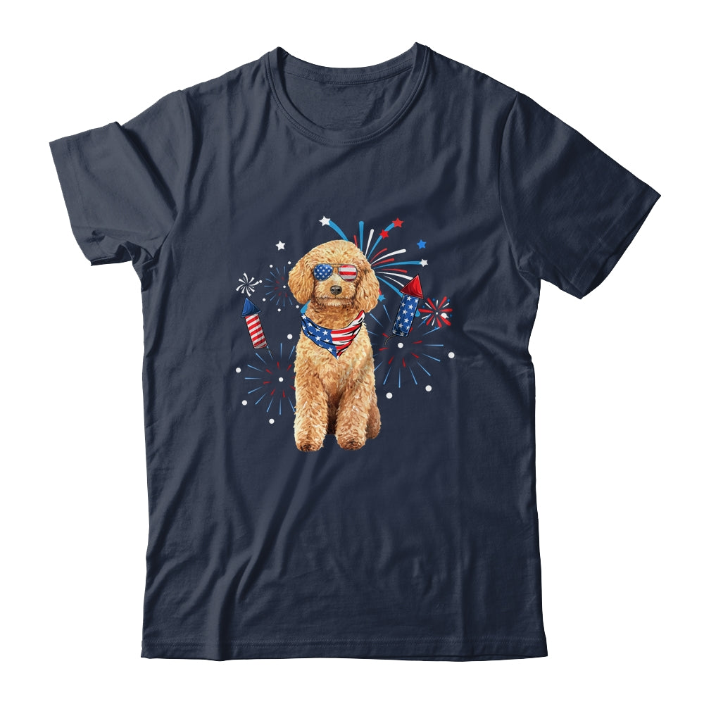 Poodle Dog American USA Flag 4th of July Men women Lover Shirt & Tank Top | teecentury