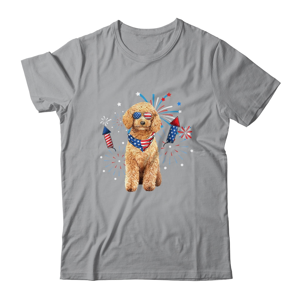 Poodle Dog American USA Flag 4th of July Men women Lover Shirt & Tank Top | teecentury