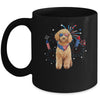 Poodle Dog American USA Flag 4th of July Men women Lover Mug | teecentury