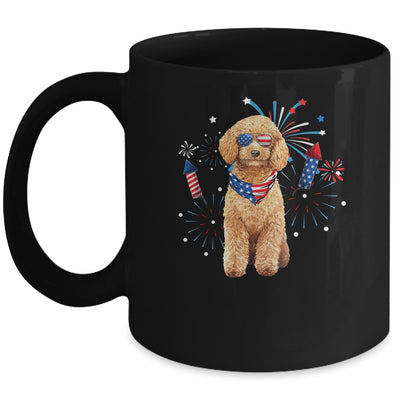 Poodle Dog American USA Flag 4th of July Men women Lover Mug | teecentury