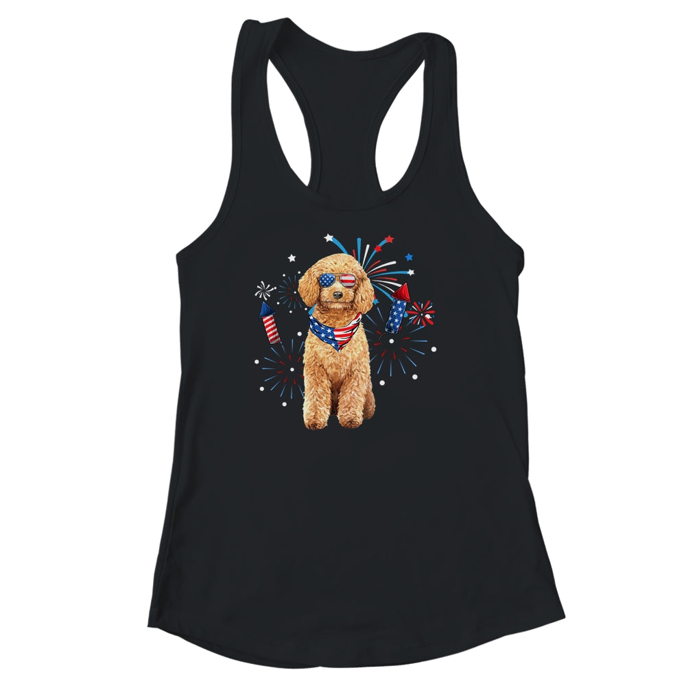 Poodle Dog American USA Flag 4th of July Men women Lover Shirt & Tank Top | teecentury