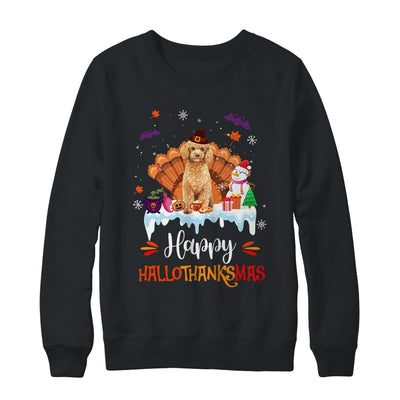 Poodle HalloThanksMas Halloween Thanksgiving Christmas Shirt & Sweatshirt | teecentury