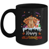 Poodle HalloThanksMas Halloween Thanksgiving Christmas Mug | teecentury