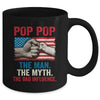 Pop Pop The Man The Myth The Bad Influence American Flag Mug Coffee Mug | Teecentury.com