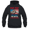 Pop Pop The Man The Myth The Bad Influence American Flag T-Shirt & Hoodie | Teecentury.com