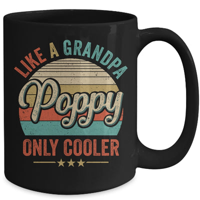 Poppy Like A Grandpa Only Cooler Vintage Dad Fathers Day Mug | teecentury