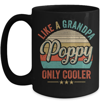 Poppy Like A Grandpa Only Cooler Vintage Dad Fathers Day Mug | teecentury