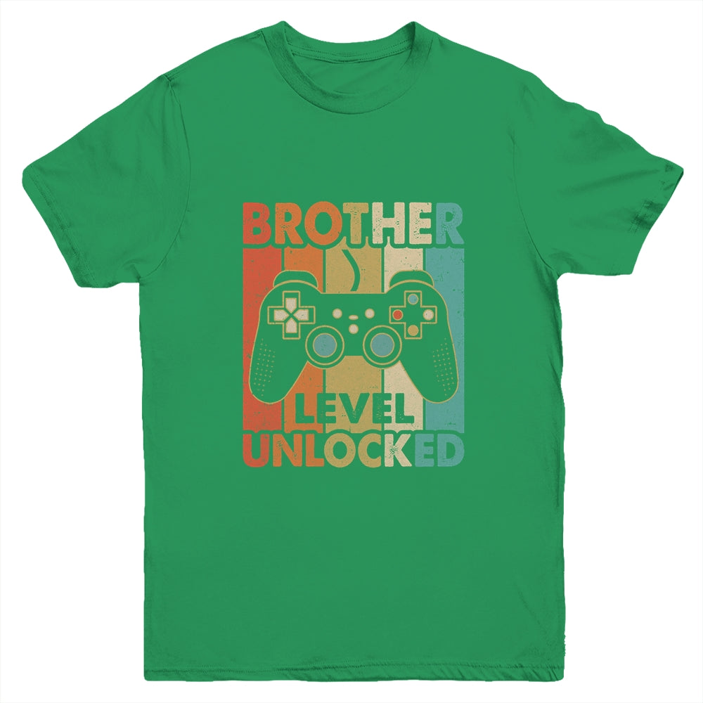 Pregnancy Announcement Brother Level Unlocked Soon To Be Brother Youth Shirt | teecentury