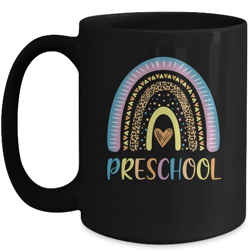 Preschool Rainbow Leopard Girls Teacher Team Preschool Mug Coffee Mug | Teecentury.com