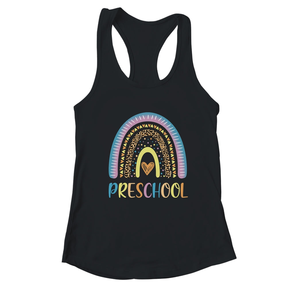 Preschool Rainbow Leopard Girls Teacher Team Preschool T-Shirt & Tank Top | Teecentury.com