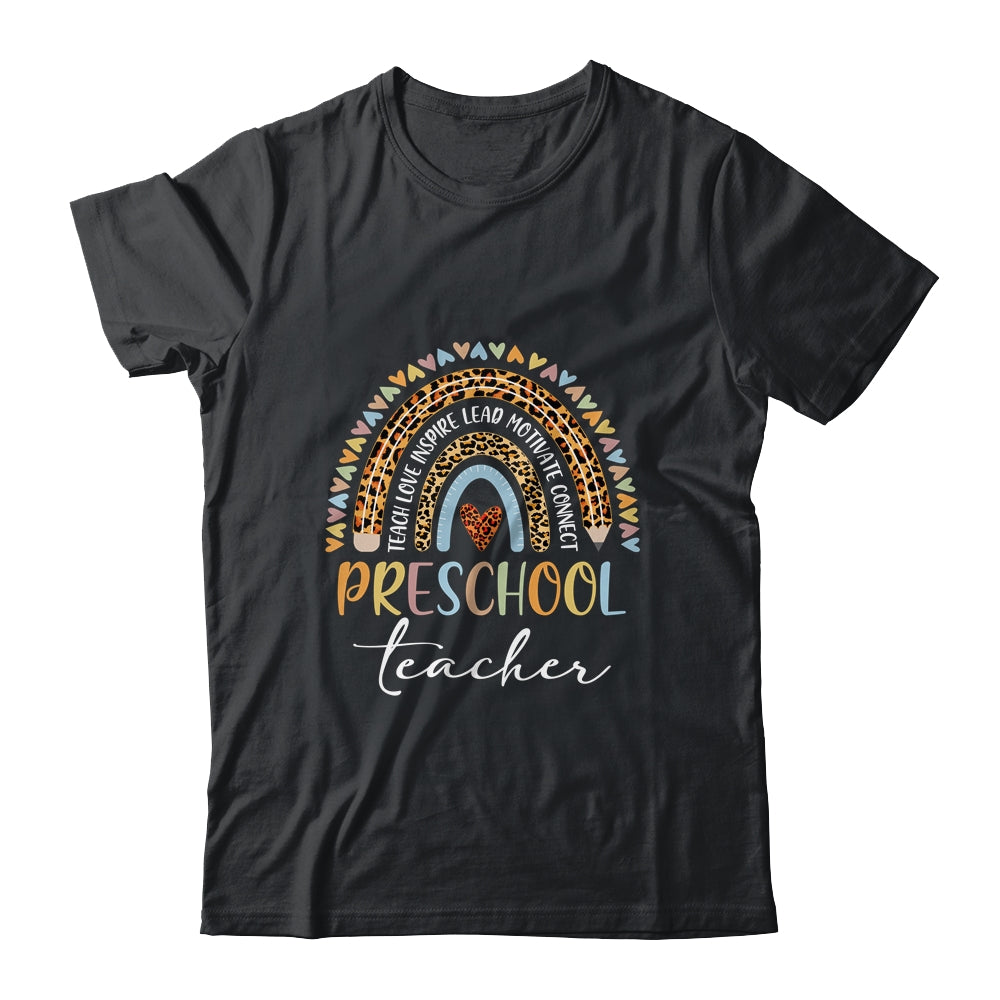 Preschool Teacher Leopard Rainbow Teacher Team Preschool T-Shirt & Hoodie | Teecentury.com