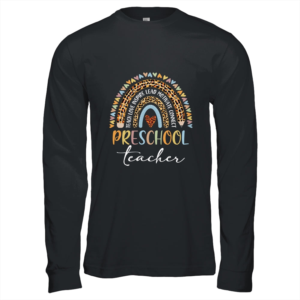Preschool Teacher Leopard Rainbow Teacher Team Preschool T-Shirt & Hoodie | Teecentury.com