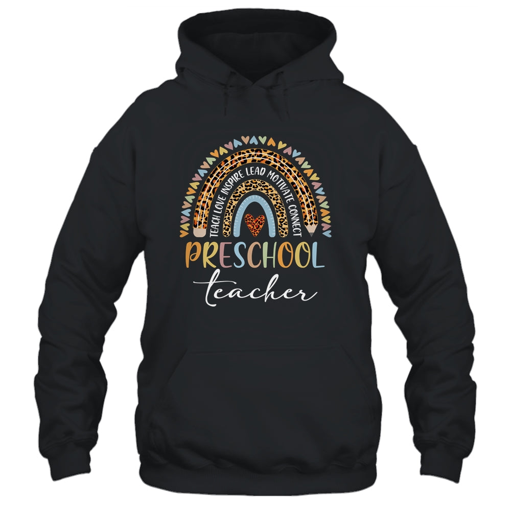 Preschool Teacher Leopard Rainbow Teacher Team Preschool T-Shirt & Hoodie | Teecentury.com
