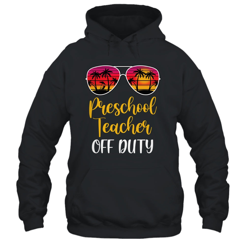 Preschool Teacher Off Duty Sunglasses Beach Sunset T-Shirt & Tank Top | Teecentury.com