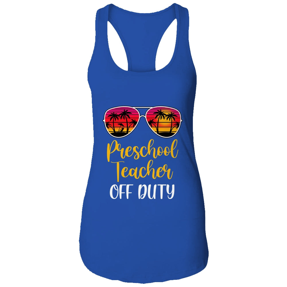 Preschool Teacher Off Duty Sunglasses Beach Sunset T-Shirt & Tank Top | Teecentury.com