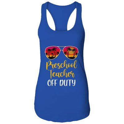 Preschool Teacher Off Duty Sunglasses Beach Sunset T-Shirt & Tank Top | Teecentury.com