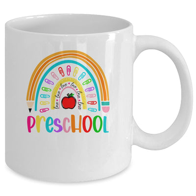 Preschool Teacher Rainbow First Day Of Back To School Mug | teecentury