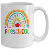 Preschool Teacher Rainbow First Day Of Back To School Mug | teecentury