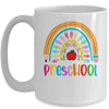 Preschool Teacher Rainbow First Day Of Back To School Mug | teecentury
