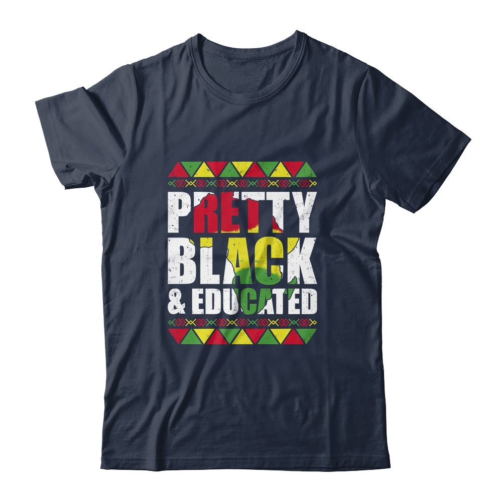 Pretty Black And Educated Black Month History African Gift T-Shirt & Tank Top | Teecentury.com