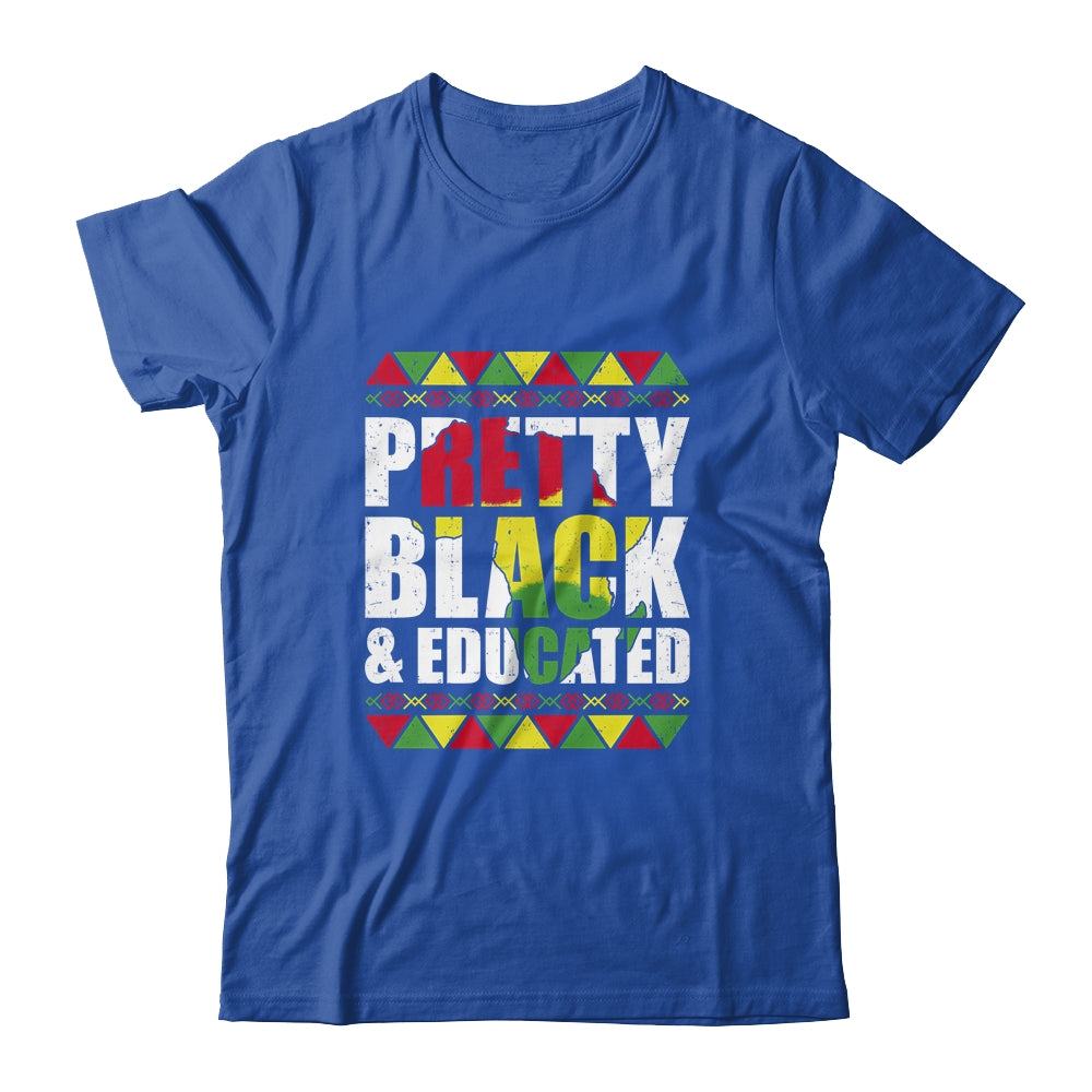 Pretty Black And Educated Black Month History African Gift T-Shirt & Tank Top | Teecentury.com