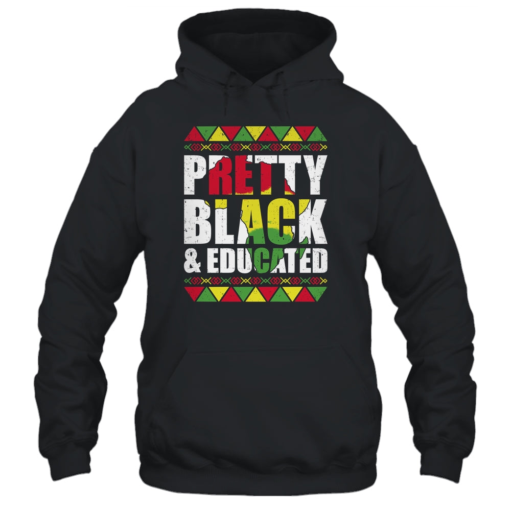 Pretty Black And Educated Black Month History African Gift T-Shirt & Tank Top | Teecentury.com