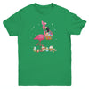 Pretty Easter Flamingo With Easter Basket Youth Youth Shirt | Teecentury.com