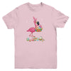 Pretty Easter Flamingo With Easter Basket Youth Youth Shirt | Teecentury.com