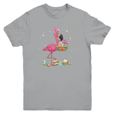 Pretty Easter Flamingo With Easter Basket Youth Youth Shirt | Teecentury.com