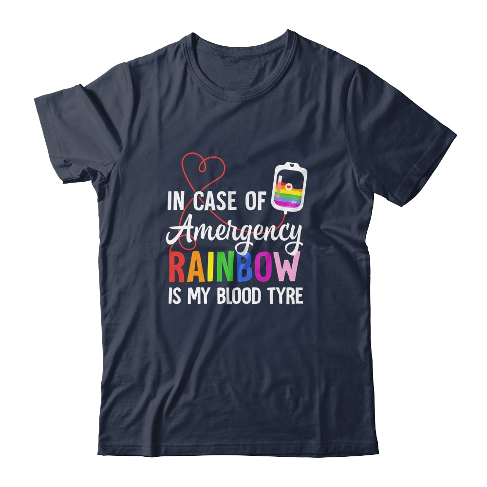Pride Month Rainbow is My Blood Type LGBT Flag Shirt & Tank Top | teecentury