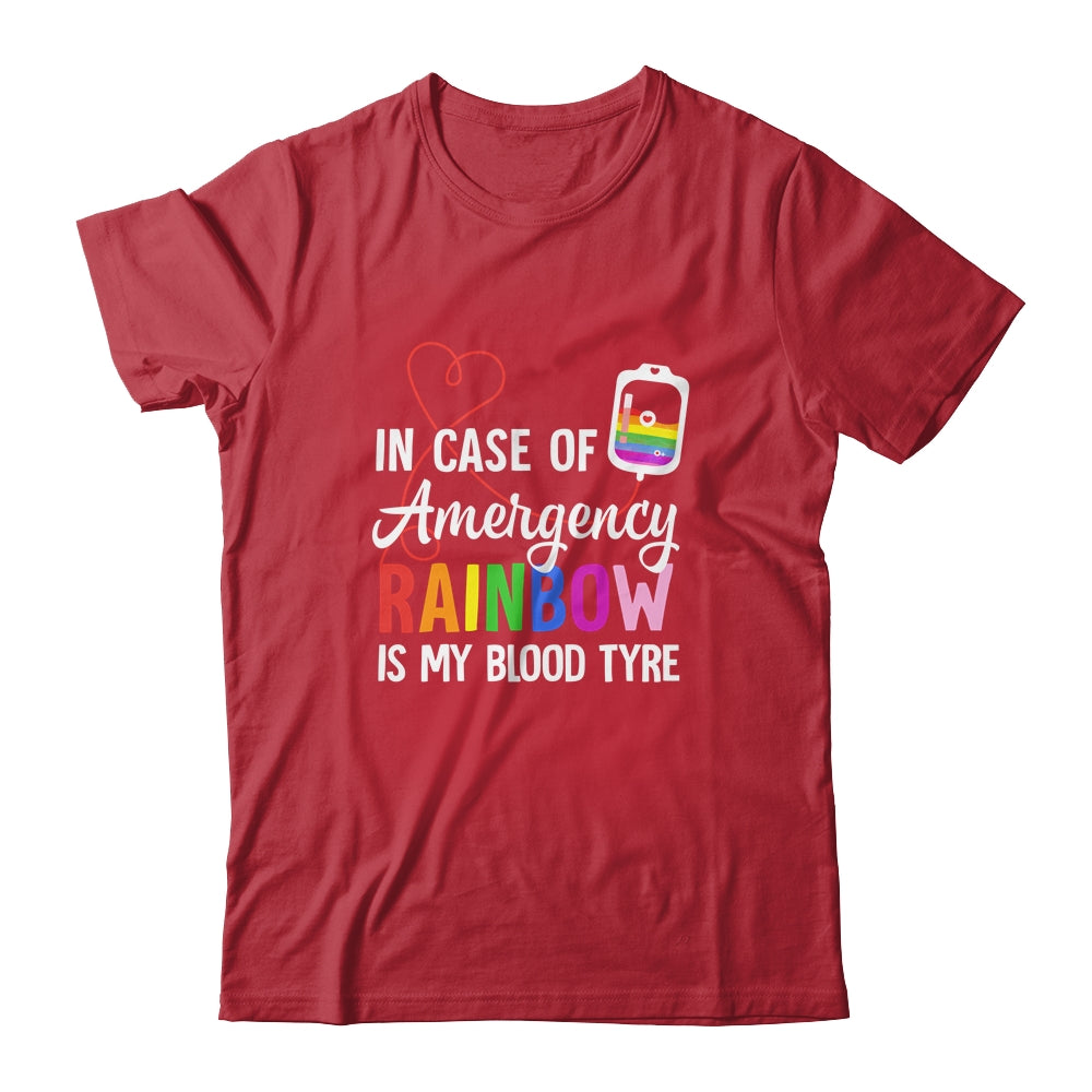 Pride Month Rainbow is My Blood Type LGBT Flag Shirt & Tank Top | teecentury