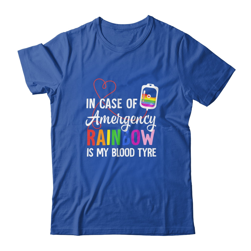 Pride Month Rainbow is My Blood Type LGBT Flag Shirt & Tank Top | teecentury