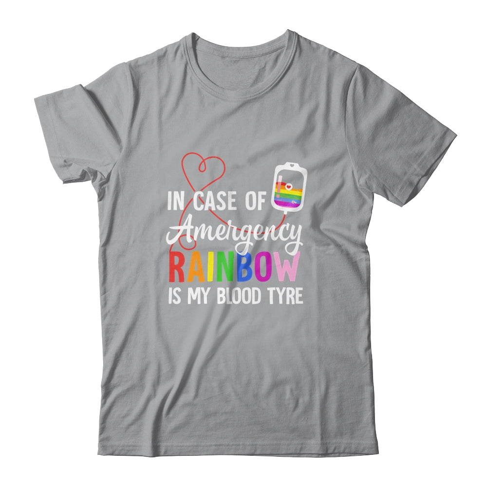 Pride Month Rainbow is My Blood Type LGBT Flag Shirt & Tank Top | teecentury