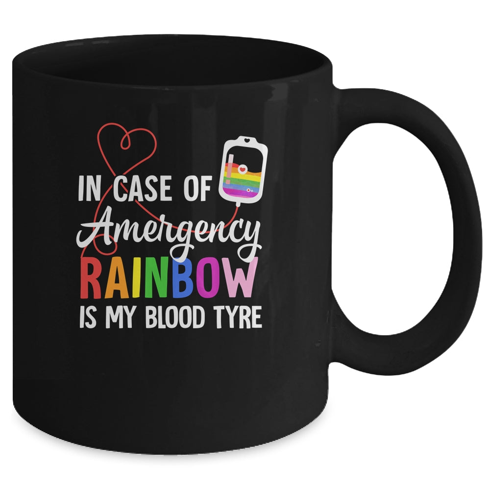 Pride Month Rainbow is My Blood Type LGBT Flag Mug | teecentury