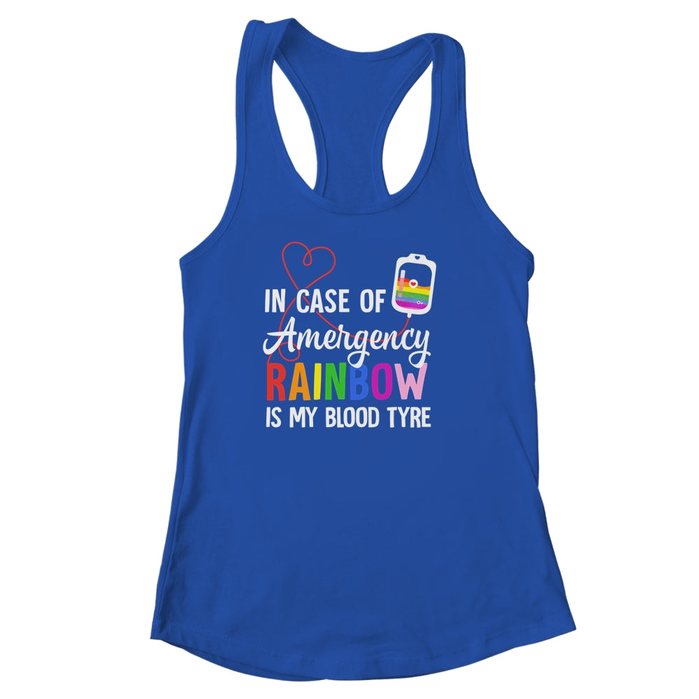 Pride Month Rainbow is My Blood Type LGBT Flag Shirt & Tank Top | teecentury