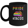 Pride Tacos LGBT LGBTQ Gay Pride Rainbow Flag Taco Lover Mug | teecentury
