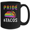 Pride Tacos LGBT LGBTQ Gay Pride Rainbow Flag Taco Lover Mug | teecentury