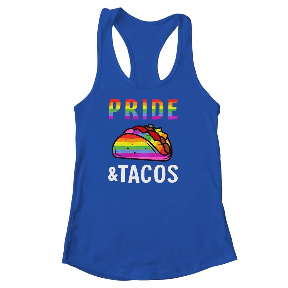 Pride Tacos LGBT LGBTQ Gay Pride Rainbow Flag Taco Lover Shirt & Tank Top | teecentury