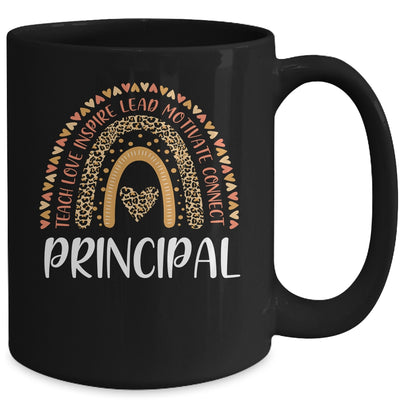 Principal Teacher Leopard Rainbow Mug Coffee Mug | Teecentury.com