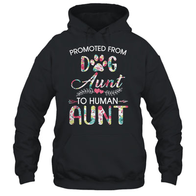 Promoted From Dog Aunt To Human Aunt Dog Lovers T-Shirt & Tank Top | Teecentury.com