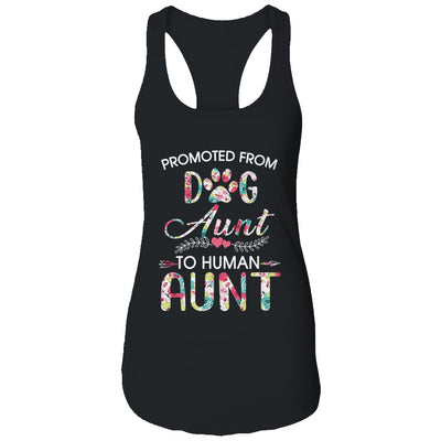 Promoted From Dog Aunt To Human Aunt Dog Lovers T-Shirt & Tank Top | Teecentury.com