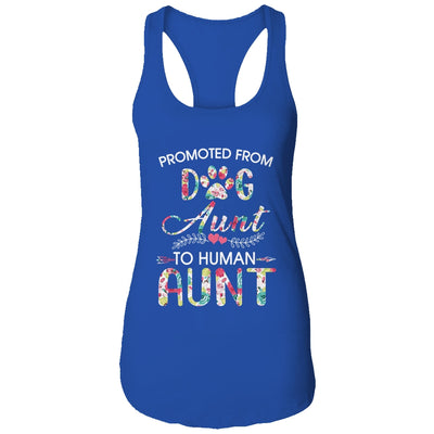 Promoted From Dog Aunt To Human Aunt Dog Lovers T-Shirt & Tank Top | Teecentury.com