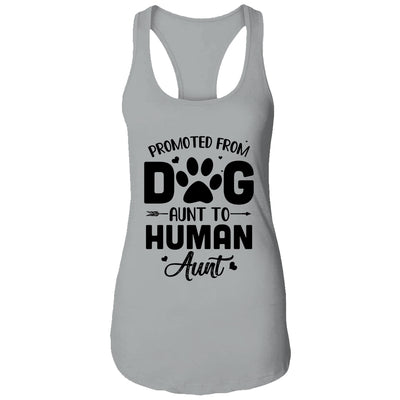 Promoted From Dog Aunt To Human Aunt Mother's Day T-Shirt & Tank Top | Teecentury.com