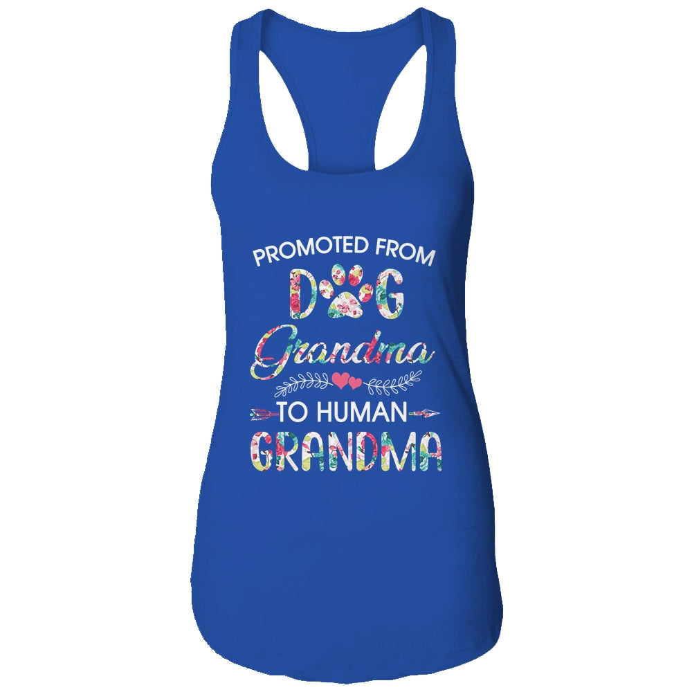Promoted From Dog Grandma To Human Grandma Dog Lovers T-Shirt & Tank Top | Teecentury.com