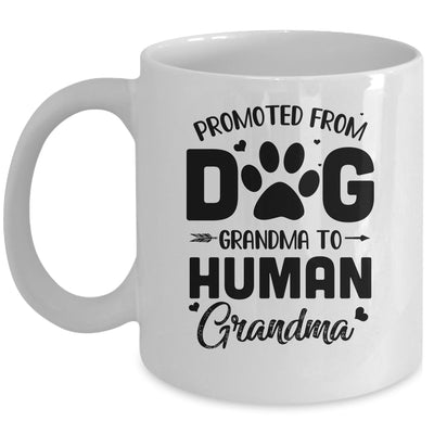 Promoted From Dog Grandma To Human Grandma Mother's Day Mug Coffee Mug | Teecentury.com