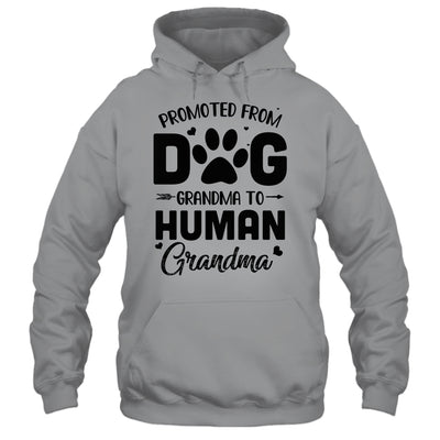 Promoted From Dog Grandma To Human Grandma Mother's Day T-Shirt & Tank Top | Teecentury.com