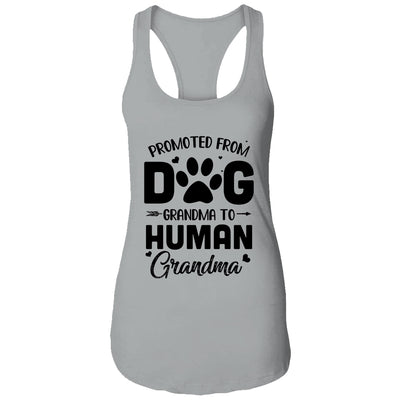 Promoted From Dog Grandma To Human Grandma Mother's Day T-Shirt & Tank Top | Teecentury.com