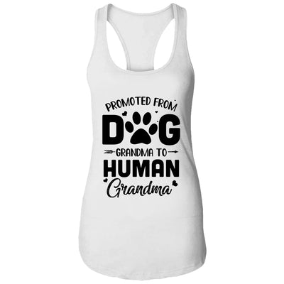 Promoted From Dog Grandma To Human Grandma Mother's Day T-Shirt & Tank Top | Teecentury.com