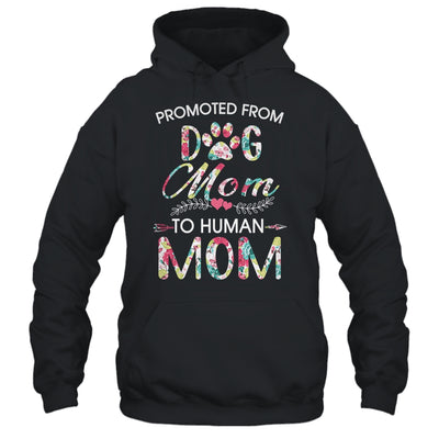 Promoted From Dog Mom To Human Mom Dog Lovers T-Shirt & Tank Top | Teecentury.com