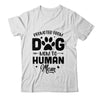 Promoted From Dog Mom To Human Mom Mother's Day T-Shirt & Tank Top | Teecentury.com